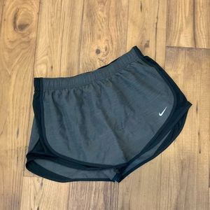 Grey Feathered Dri Fit Shorts